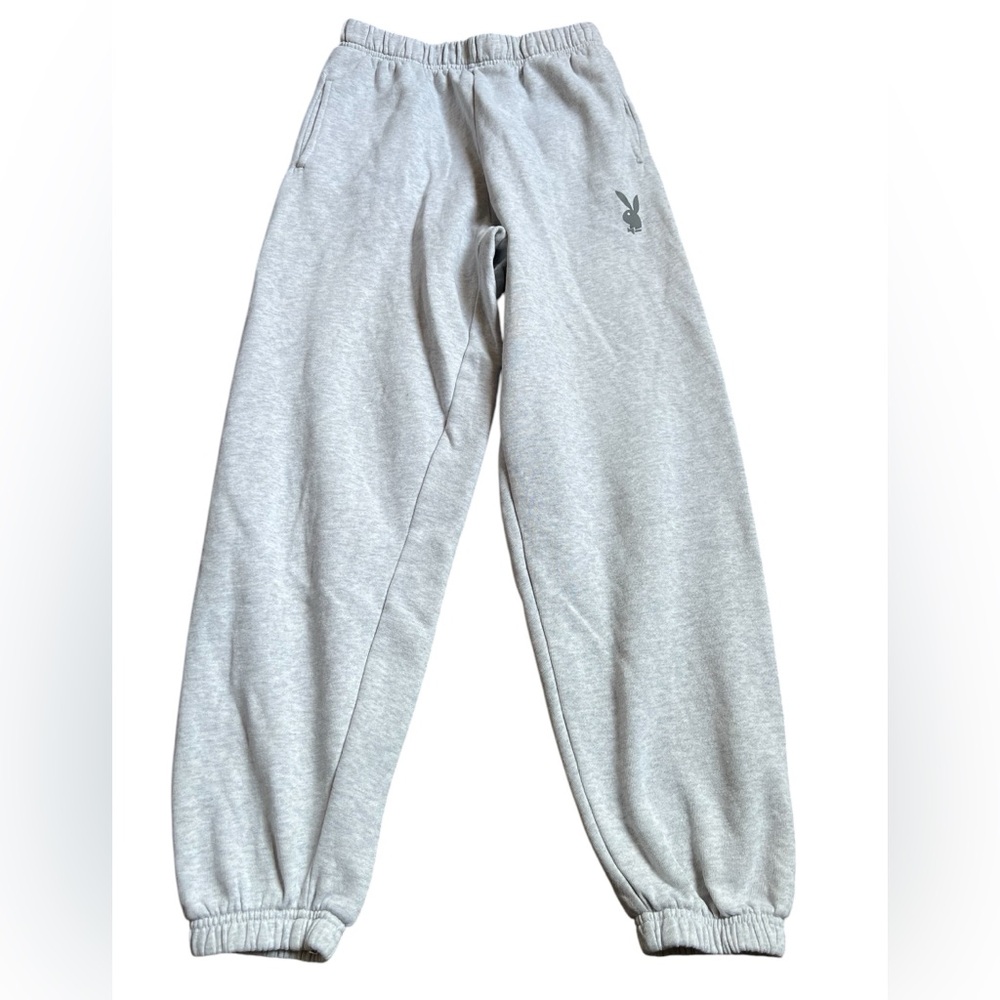 Playboy by Pacsun Gray Drawstring Gray Sweatpants Size XS
